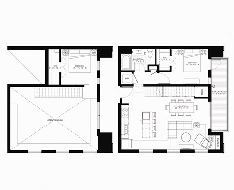 bedroom floor plan an in 2d